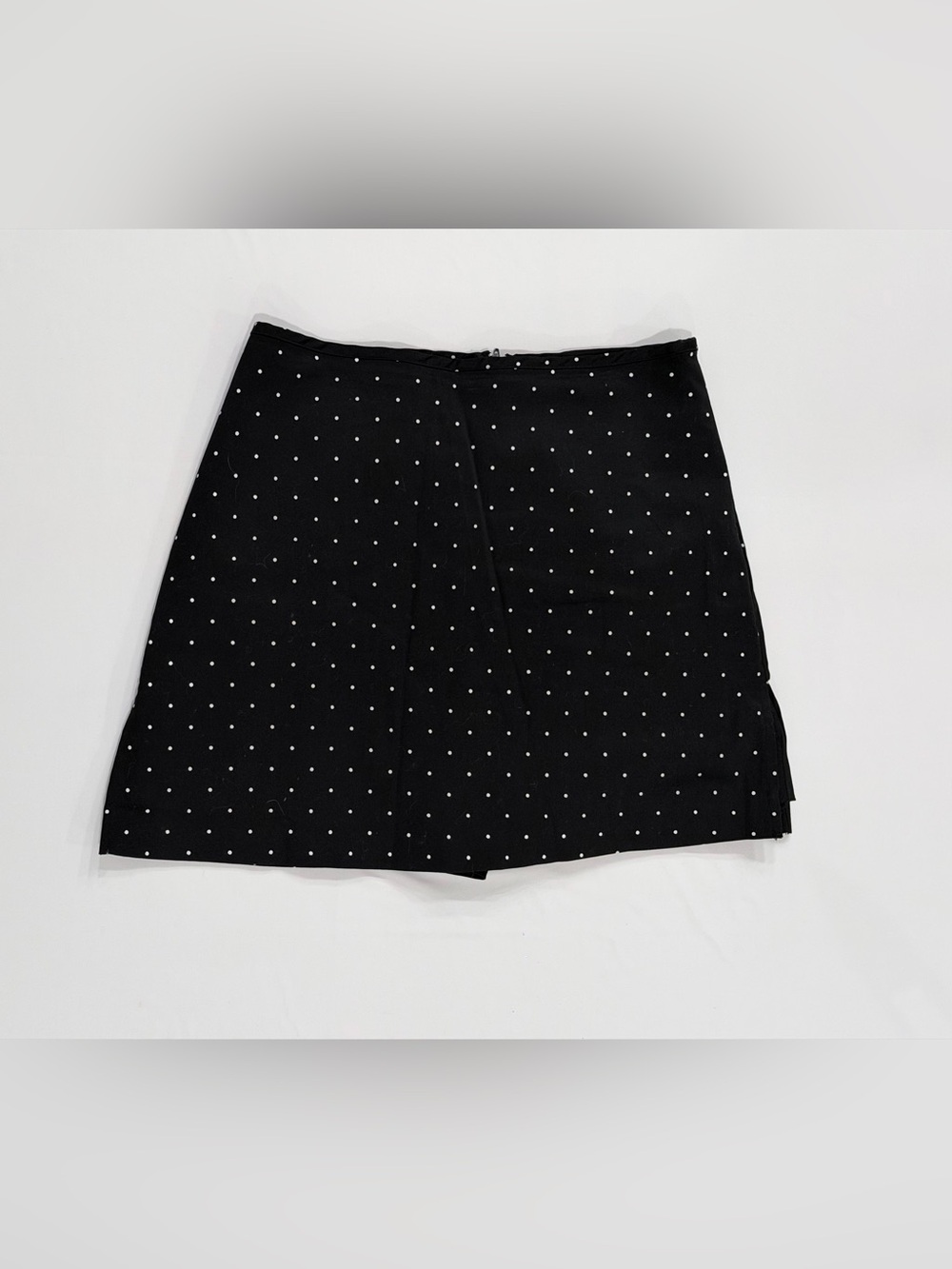 90s Skort Black Polkadot High Waisted Mini Skort